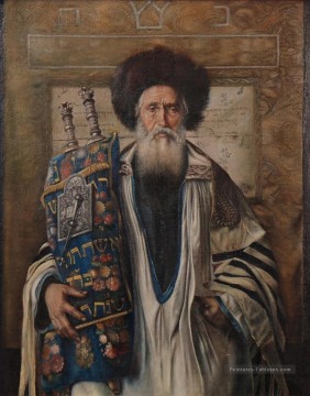 Isidor Kaufmann œuvres - Portrait d’un homme Isidore Kaufmann juif hongrois